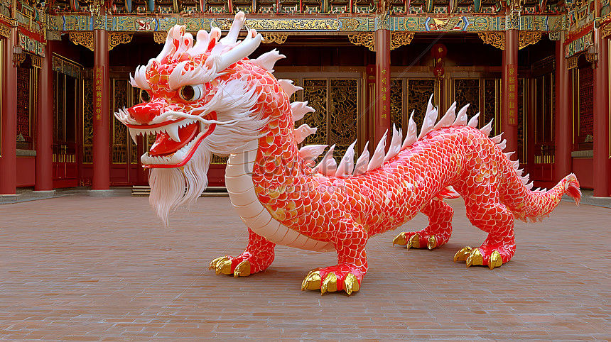 Patung Naga Merah