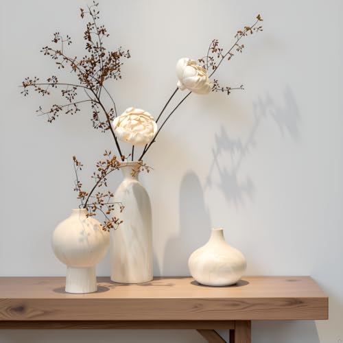 White Ceramic Vase Set
