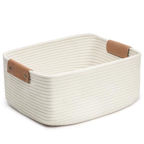 White Woven Storage Basket