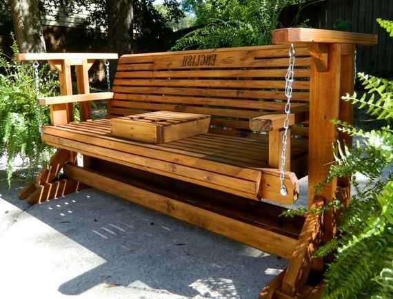 Featured Image of Hardwood Porch Glider Benches