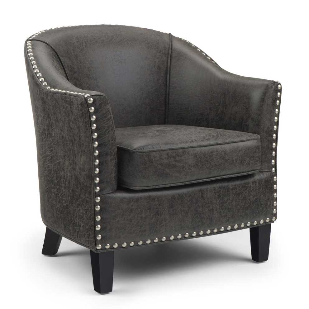 Featured Image of Faux Leather Barrel Chairs