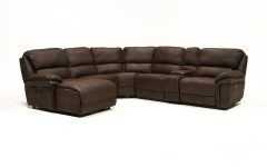 Norfolk Chocolate 6 Piece Sectionals with Laf Chaise