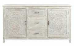 3-drawer/2-door White Wash Sideboards