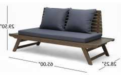 Bullock Outdoor Wooden Loveseats with Cushions