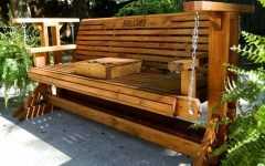 Hardwood Porch Glider Benches