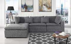 2pc Crowningshield Contemporary Chaise Sofas Light Gray