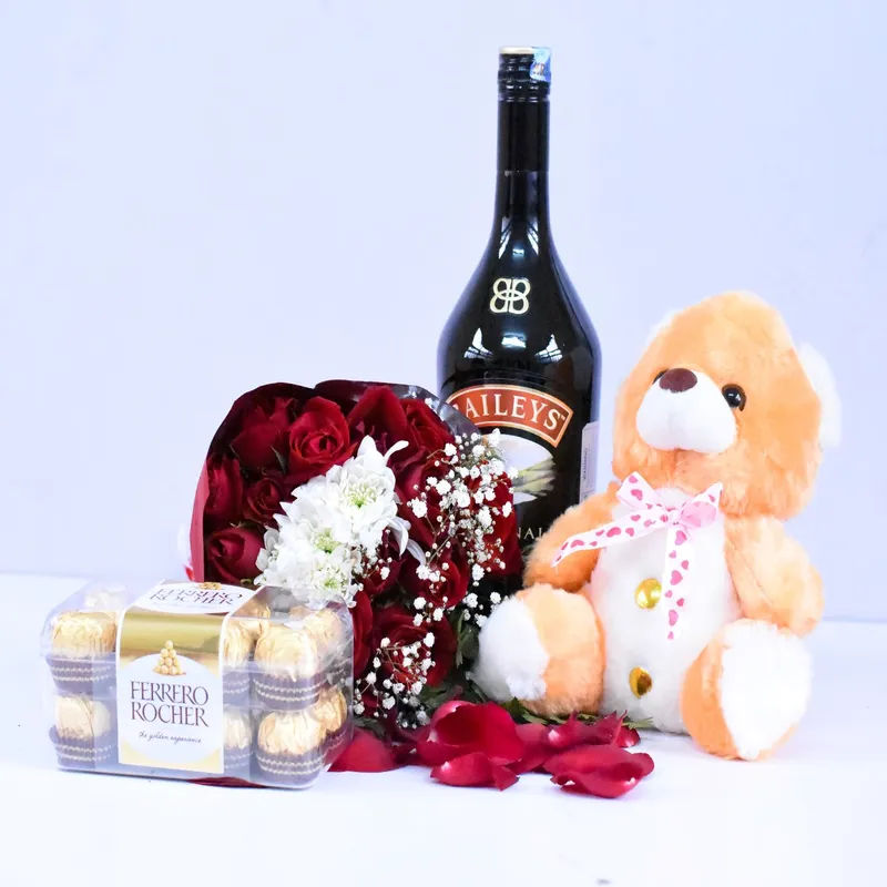 Baileys Irish Cream liqueur & Teddy Bear Gift Basket  liquor - Drinks Vine in Kenya