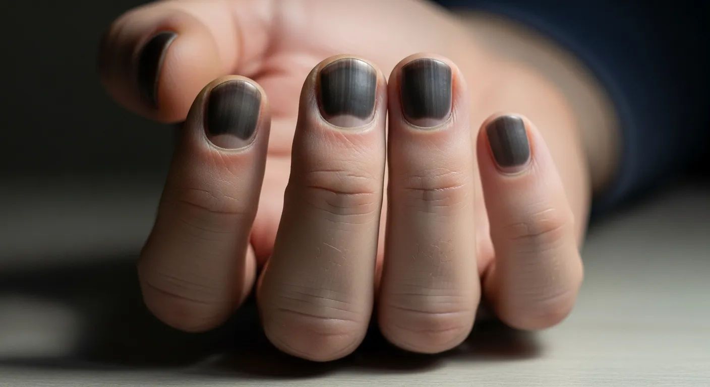 dark fingernails vitamin deficiency