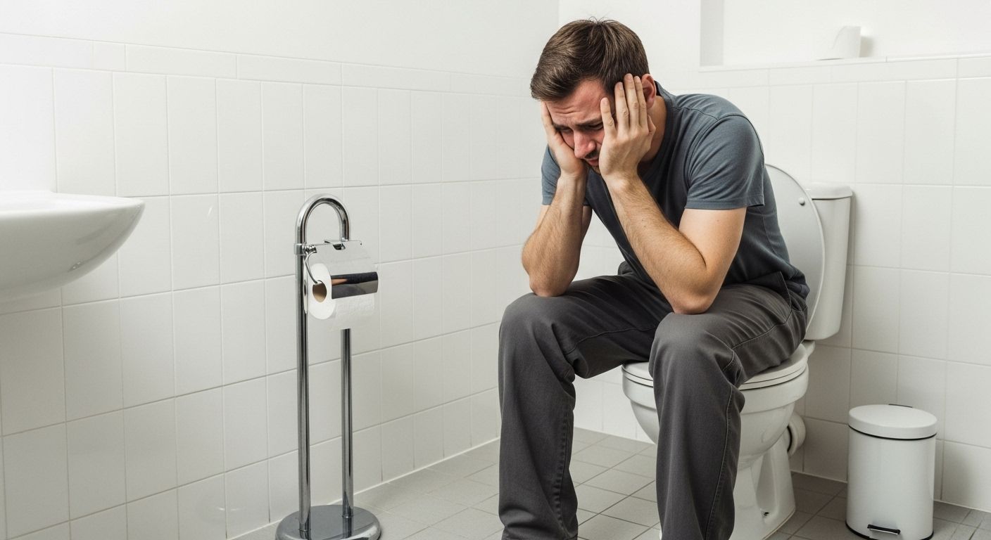 difficulty passing stool but not constipated