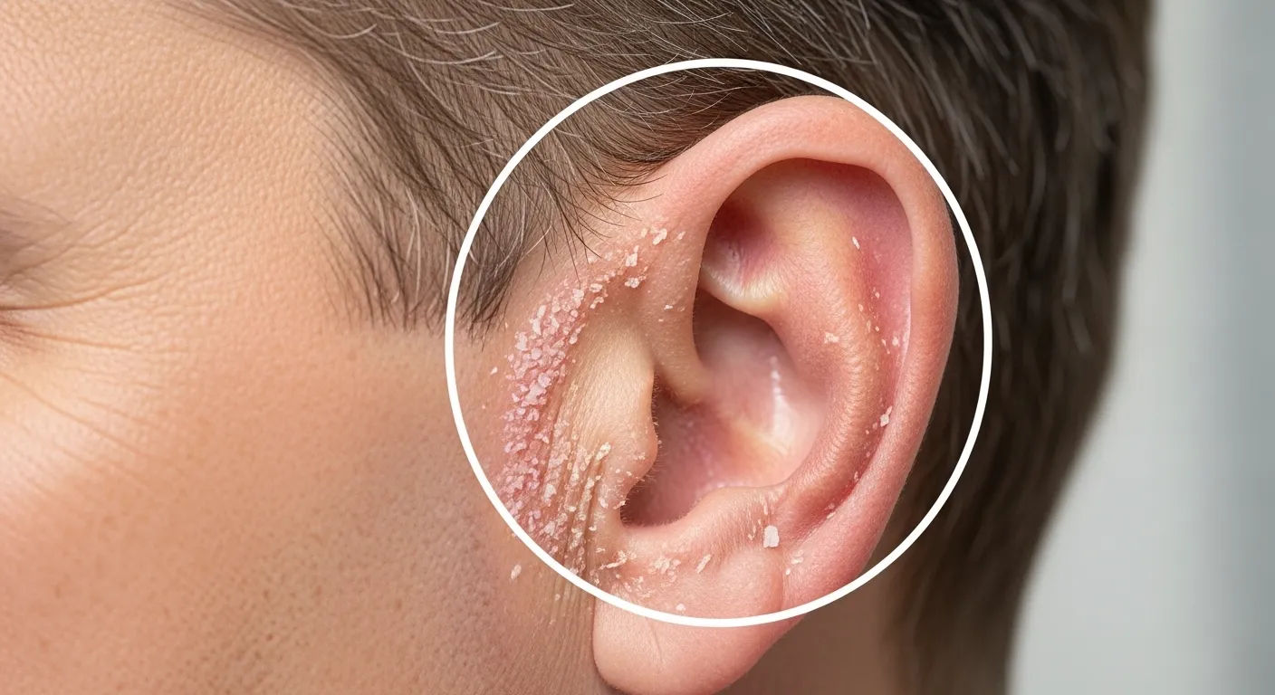 dry skin behind ears