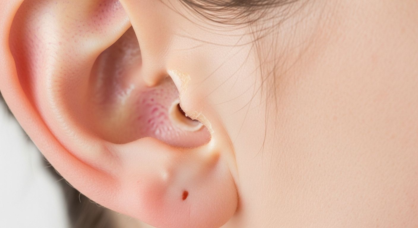flaky skin in ear canal