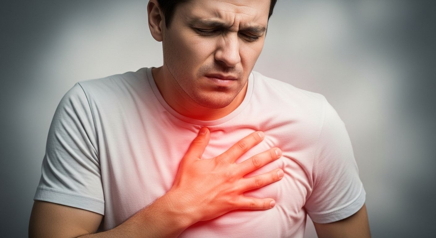 left side chest pain due to gas