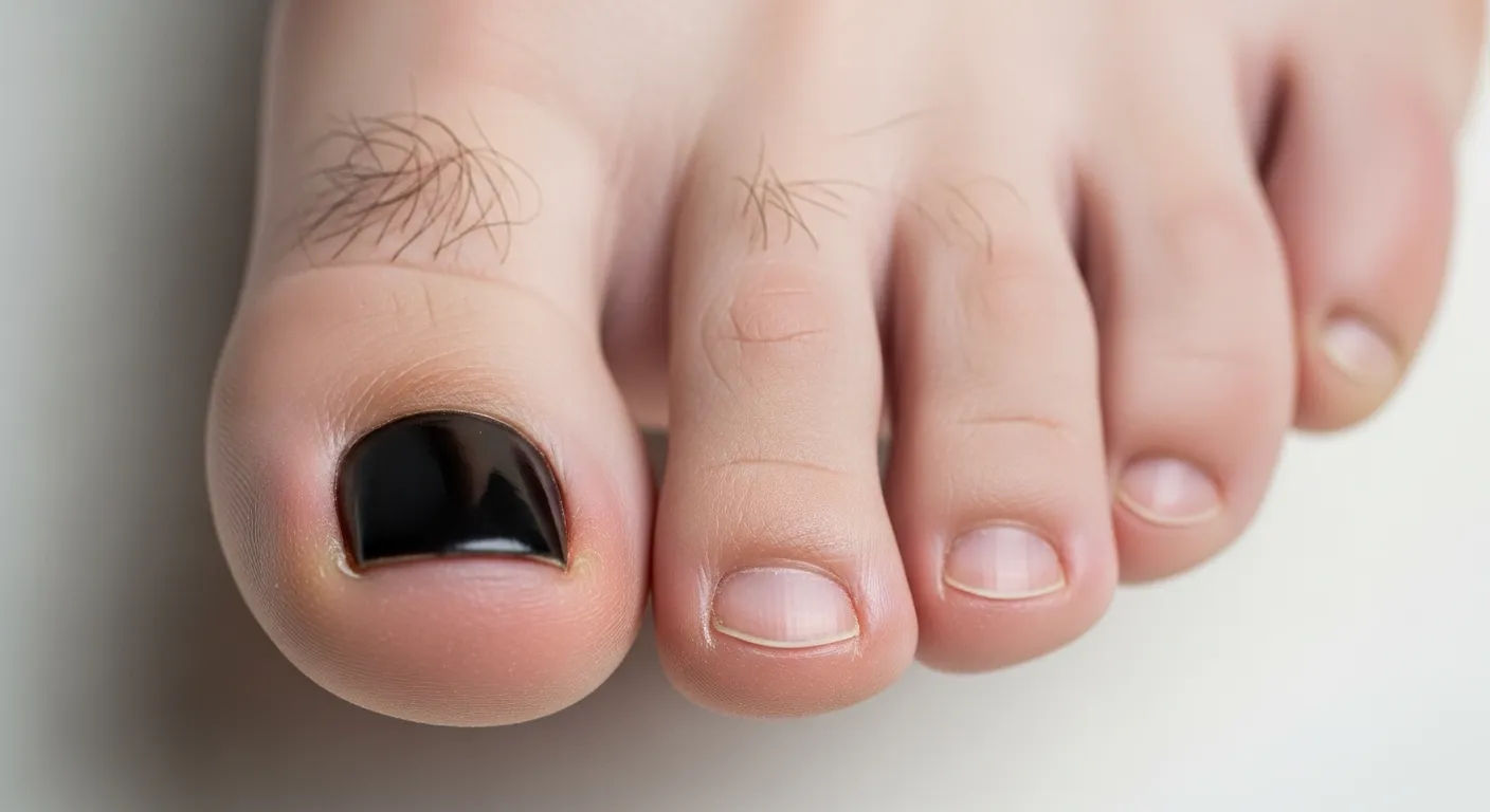 nail turning black without injury