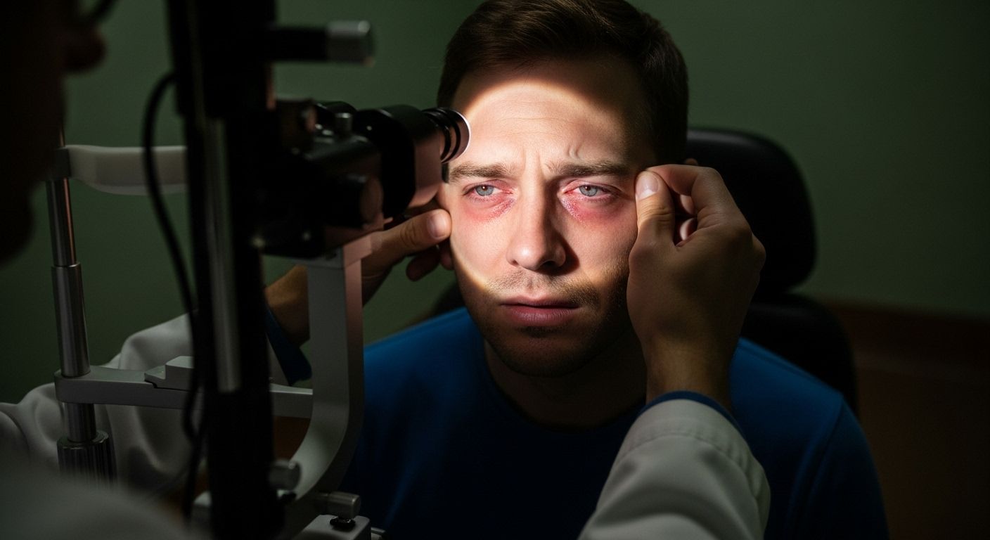 symptoms of eye damage from bright light