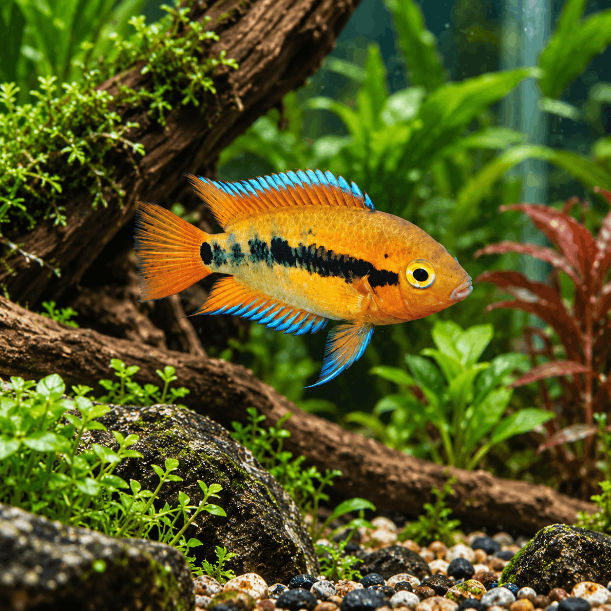 Rainbow cichlid small