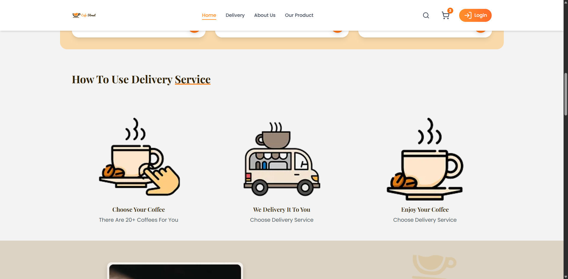 Coffee Street – Landing Page + CMS view 3
