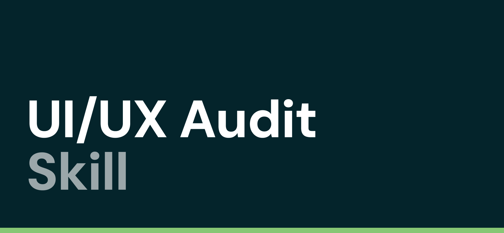 UI/UX Audit Skill