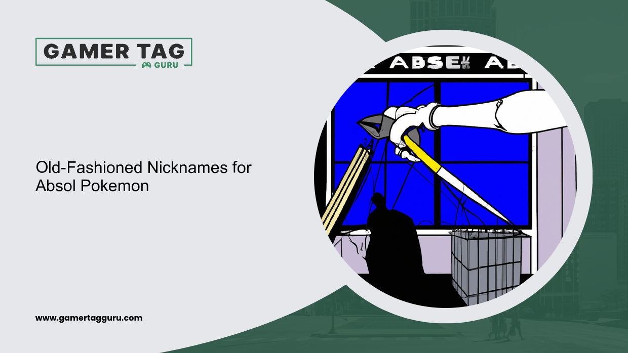 Old-Fashioned Nicknames for Absol Pokemonblog graphic with comic book styled art