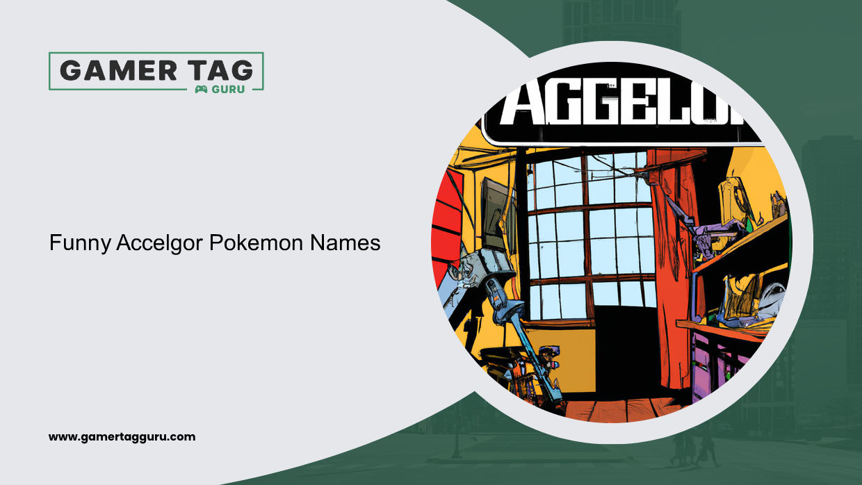 Funny Accelgor Pokemon Namesblog graphic with comic book styled art