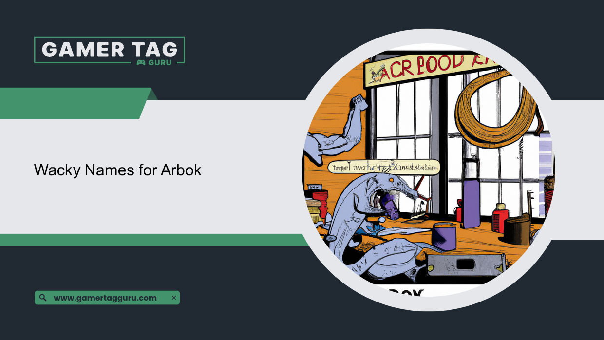 Wacky Names for Arbokblog graphic with comic book styled art