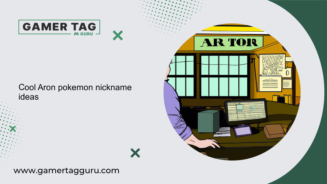 Cool Aron pokemon nickname ideasblog graphic with comic book styled art