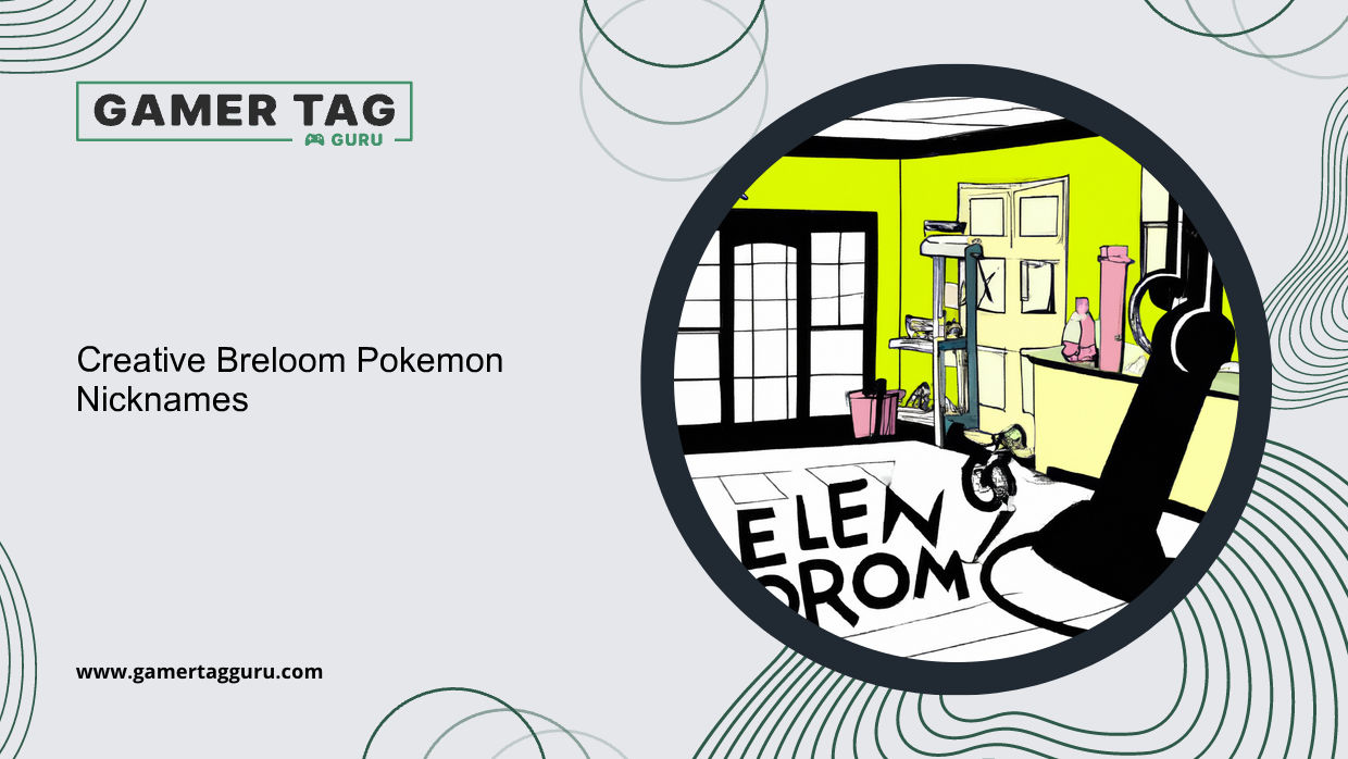 Creative Breloom Pokemon Nicknamesblog graphic with comic book styled art