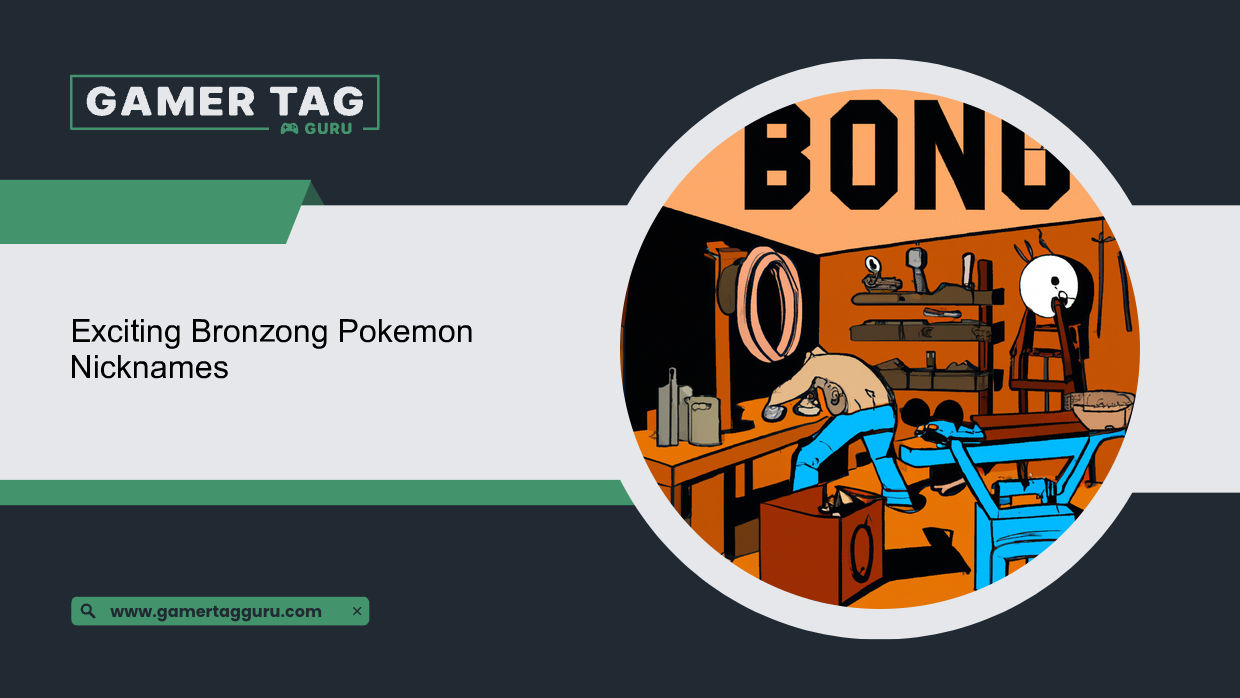 Exciting Bronzong Pokemon Nicknamesblog graphic with comic book styled art
