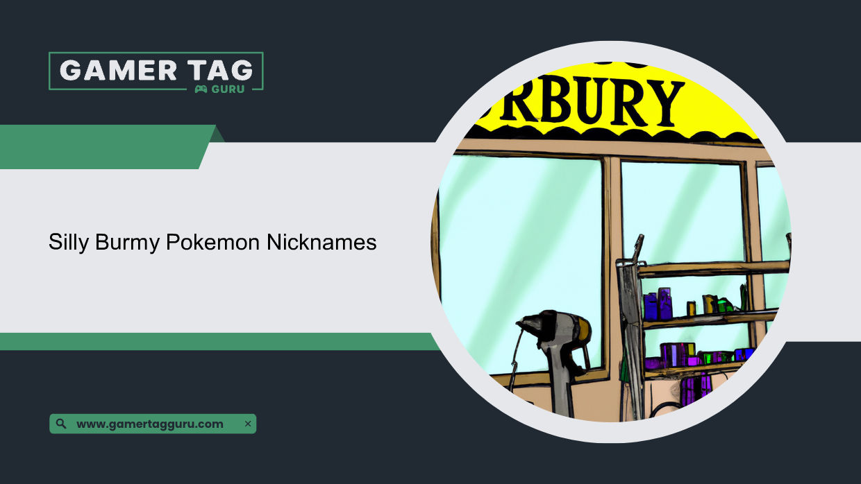 Silly Burmy Pokemon Nicknamesblog graphic with comic book styled art