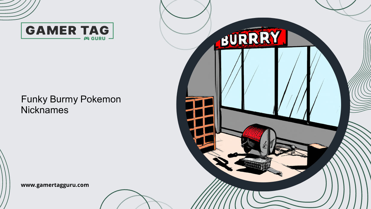 Funky Burmy Pokemon Nicknamesblog graphic with comic book styled art