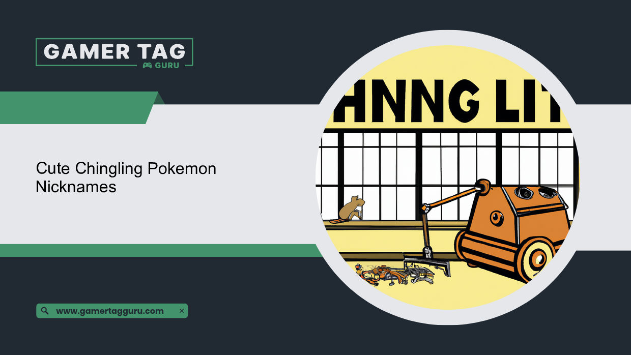 Cute Chingling Pokemon Nicknamesblog graphic with comic book styled art