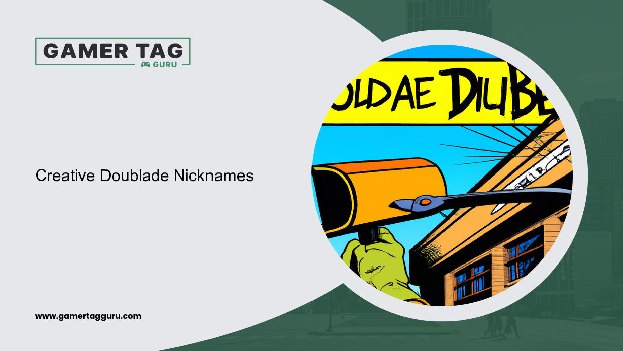 Creative Doublade Nicknamesblog graphic with comic book styled art