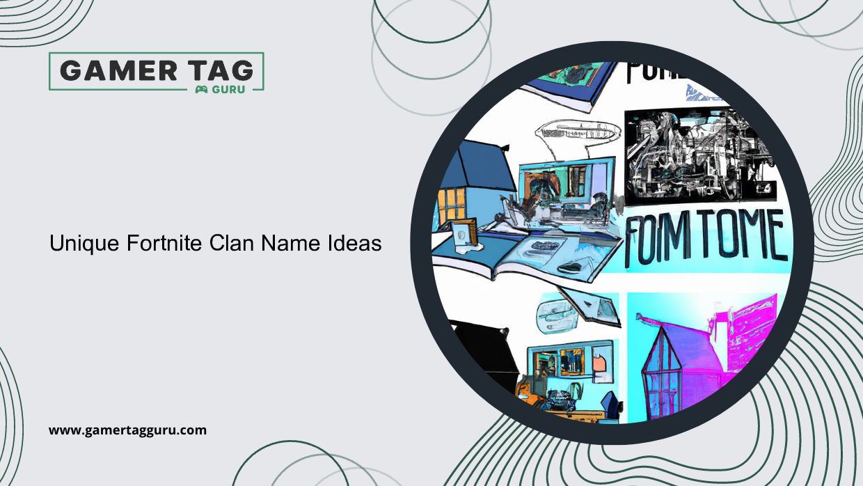 Unique Fortnite Clan Name Ideasblog graphic with comic book styled art