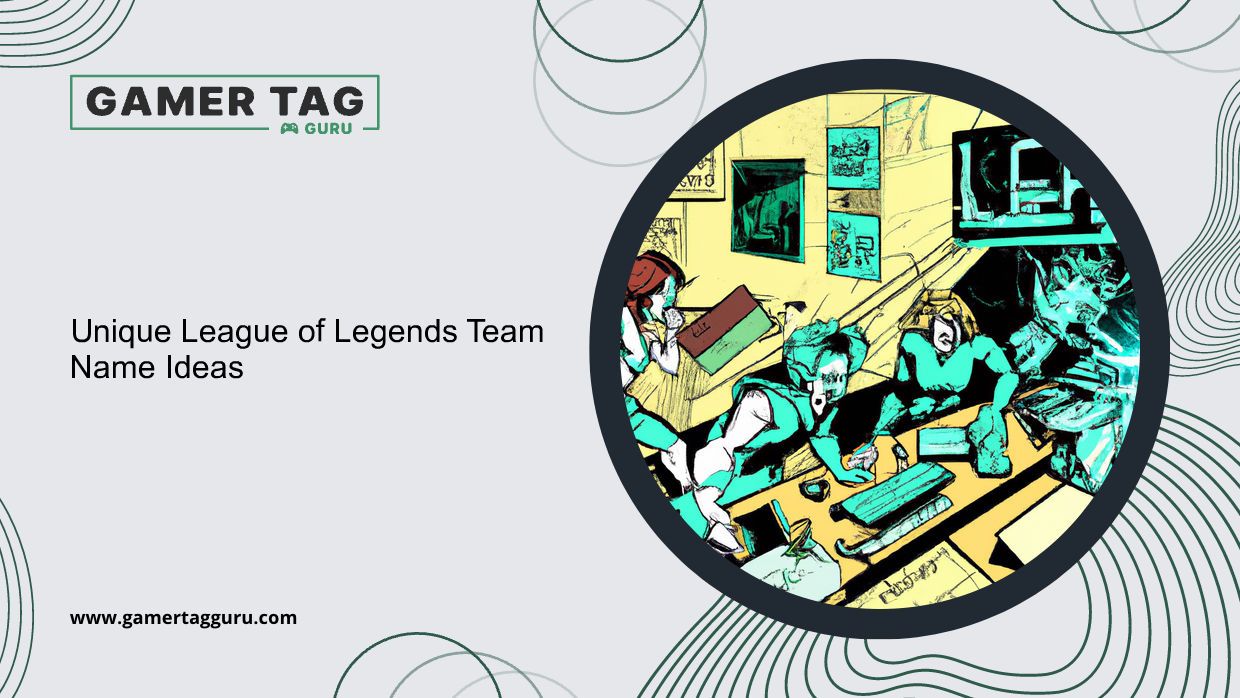 Unique League of Legends Team Name Ideasblog graphic with comic book styled art