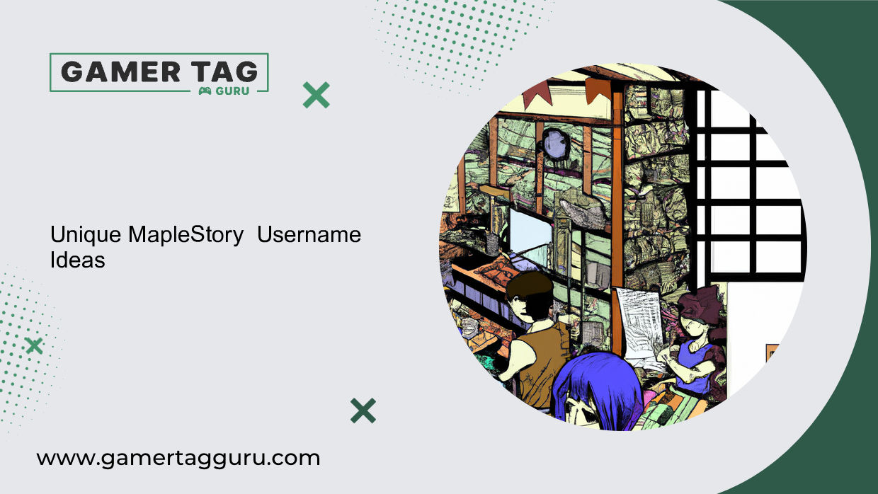 Unique MapleStory  Username Ideasblog graphic with comic book styled art
