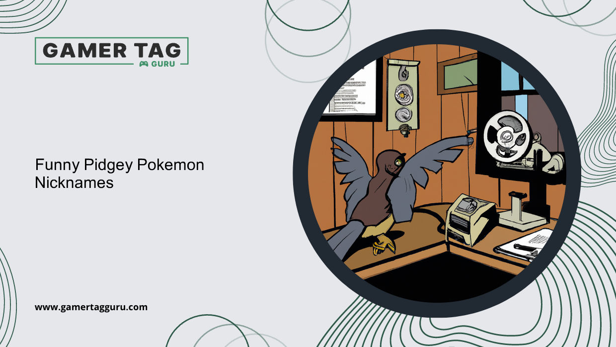 Funny Pidgey Pokemon Nicknamesblog graphic with comic book styled art