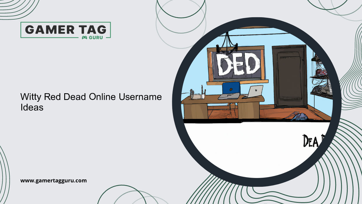 Witty Red Dead Online Username Ideasblog graphic with comic book styled art