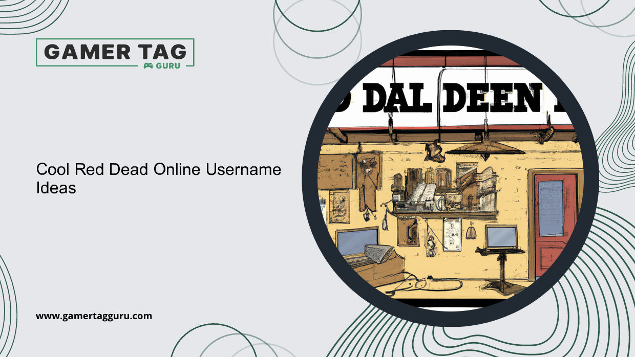 Cool Red Dead Online Username Ideasblog graphic with comic book styled art