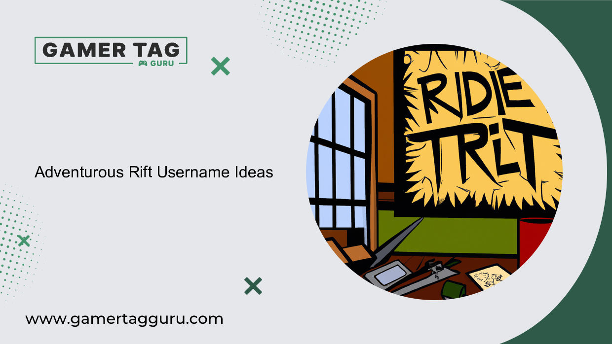 Adventurous Rift Username Ideasblog graphic with comic book styled art