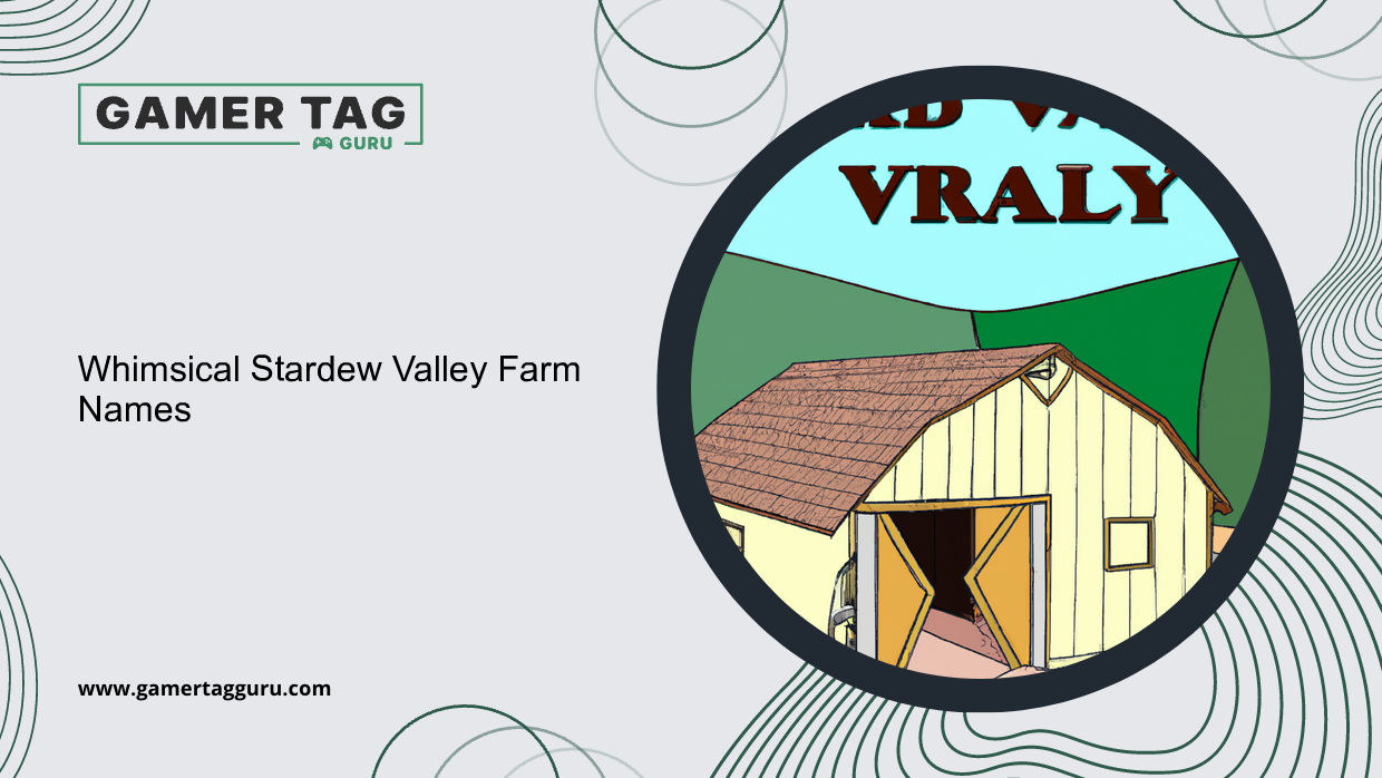Whimsical Stardew Valley Farm Namesblog graphic with comic book styled art