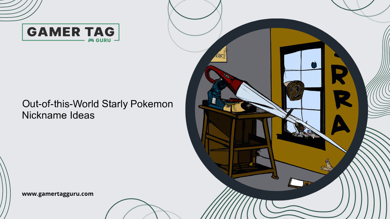 Out-of-this-World Starly Pokemon Nickname Ideasblog graphic with comic book styled art