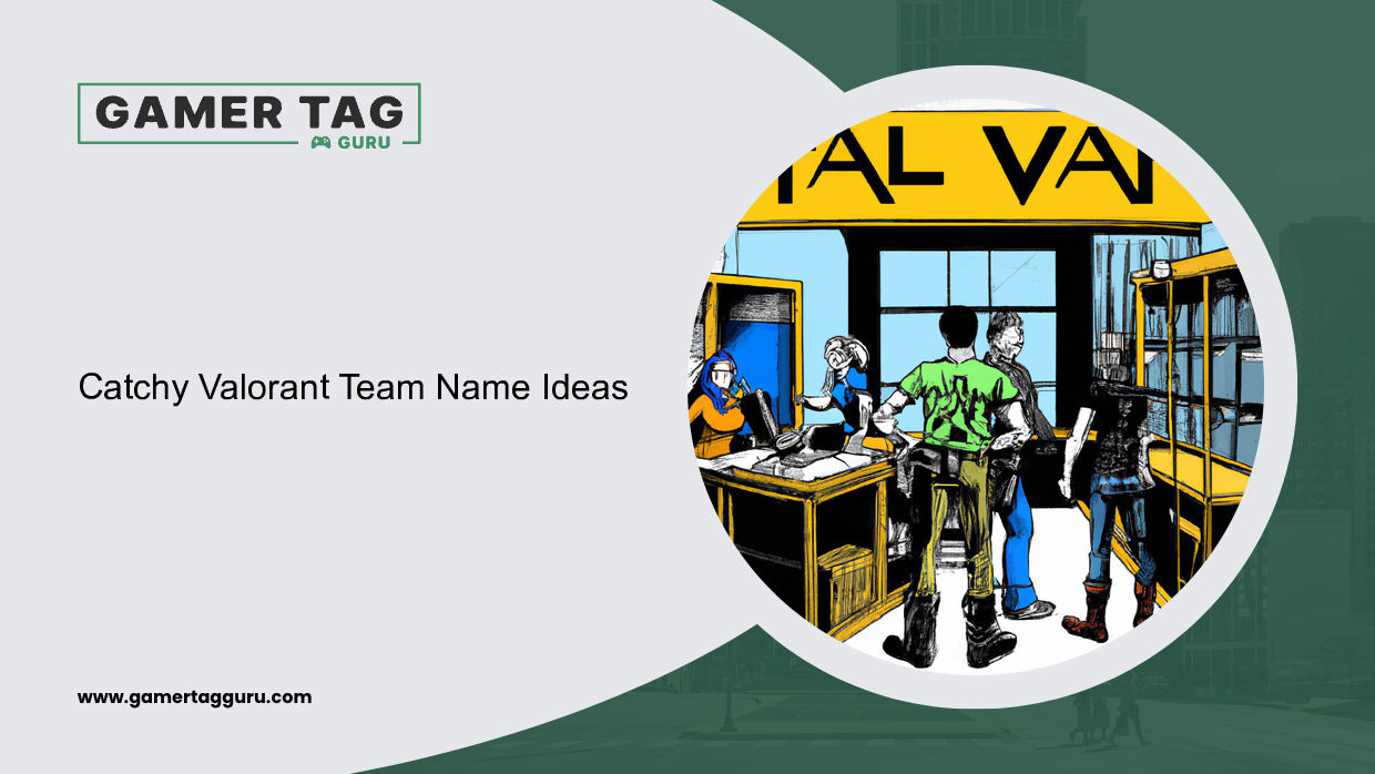 Catchy Valorant Team Name Ideasblog graphic with comic book styled art