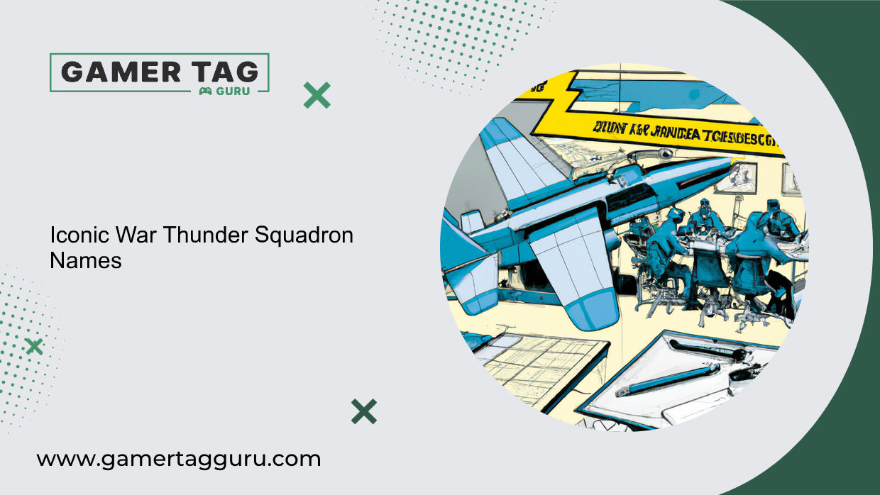 Iconic War Thunder Squadron Namesblog graphic with comic book styled art