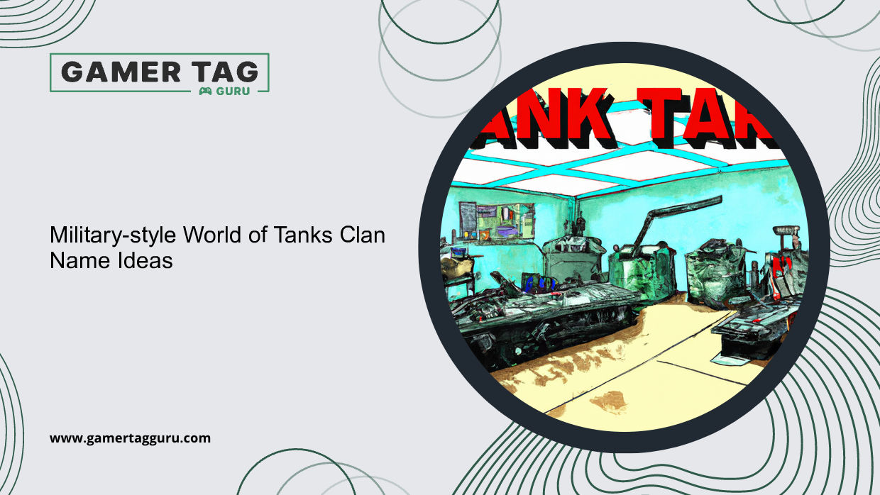 Military-style World of Tanks Clan Name Ideasblog graphic with comic book styled art