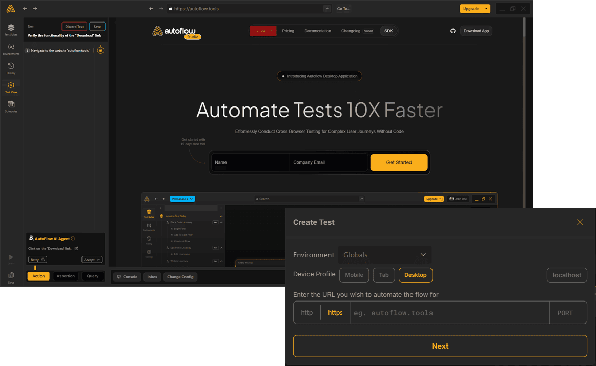 AutoFlow Studio Test Automation