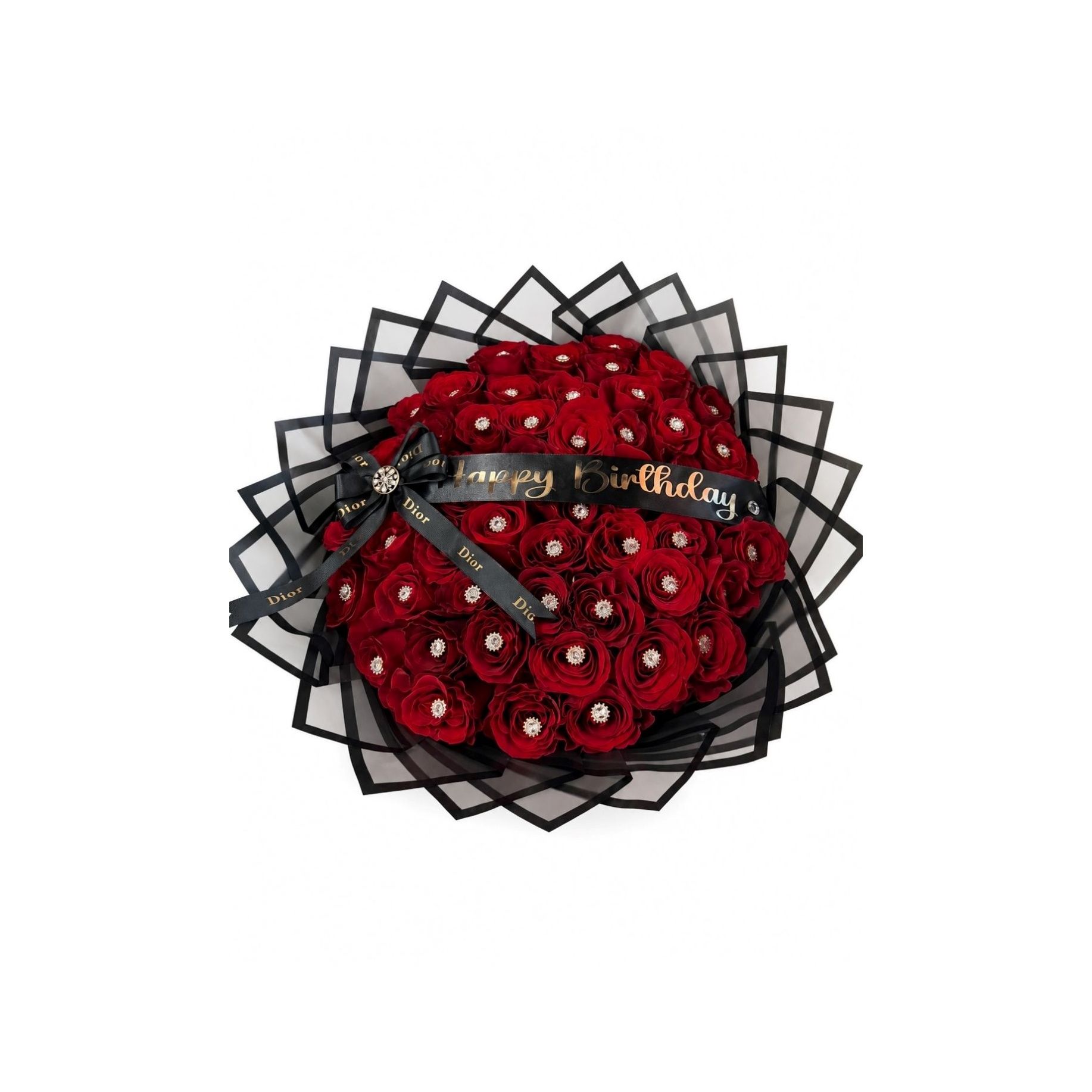 50 Roses + Banner + Diamonds