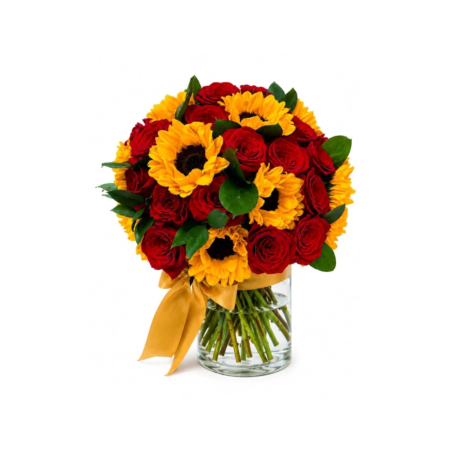 Box Roses + Sunflowers