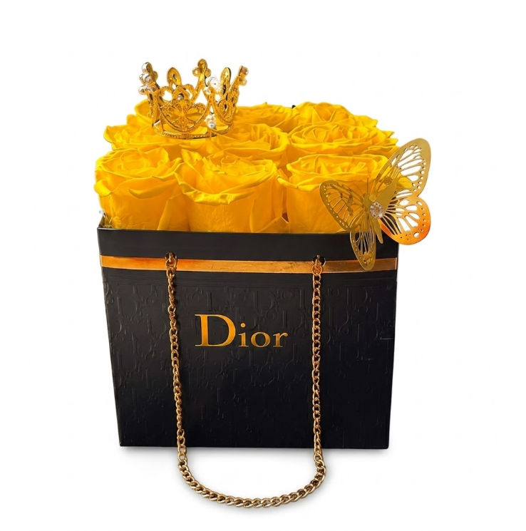 Dior Box With Yellow Roses