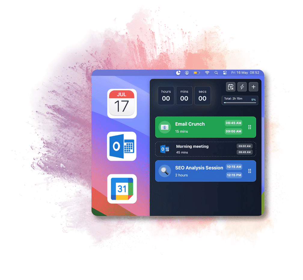 Calendar synchronization interface showing seamless integration with multiple calendar platforms