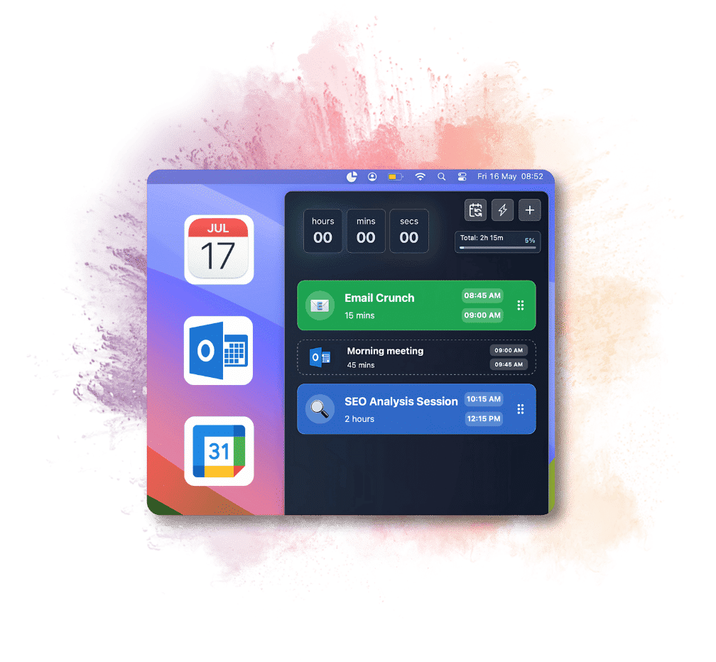 Calendar synchronization interface showing seamless integration with multiple calendar platforms