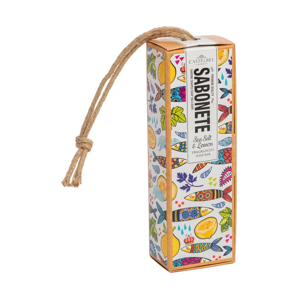 Castelbel Porto Sardine Collection Sea Salt and Lemon Soap On a Rope from  Castelbel